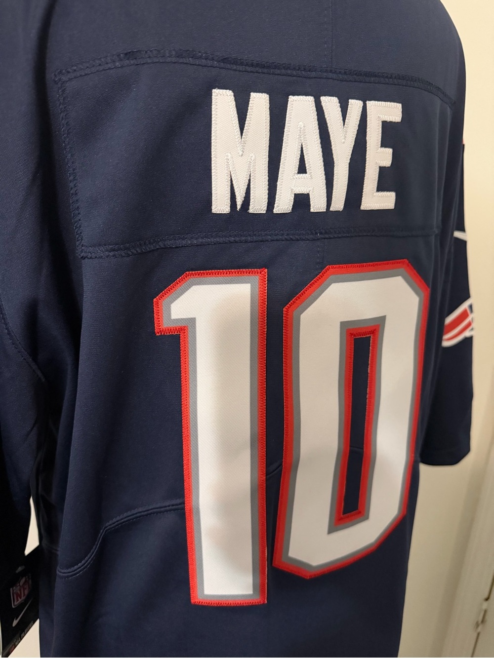 Nike Navy Blue 'MAYE' #10 Football Jersey